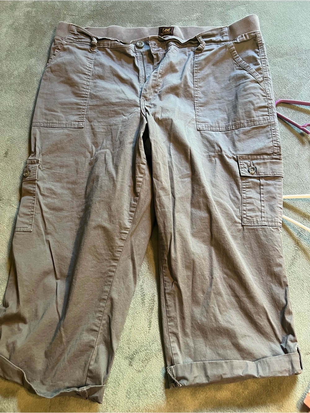 Lee Women's Gray Cargo Capris